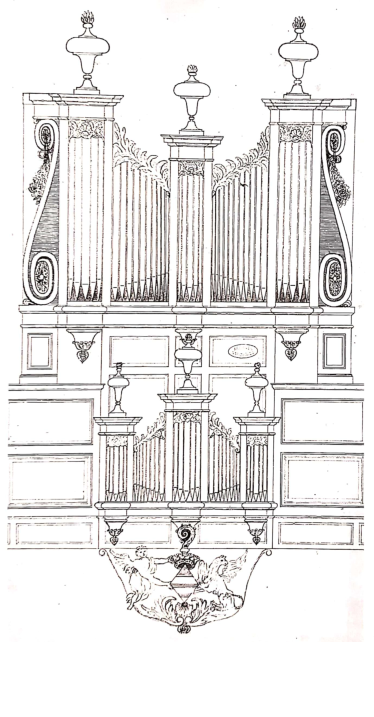 L’orgue de la collégiale Saint Martin (détruite en grande partie au début du xixe siècle)